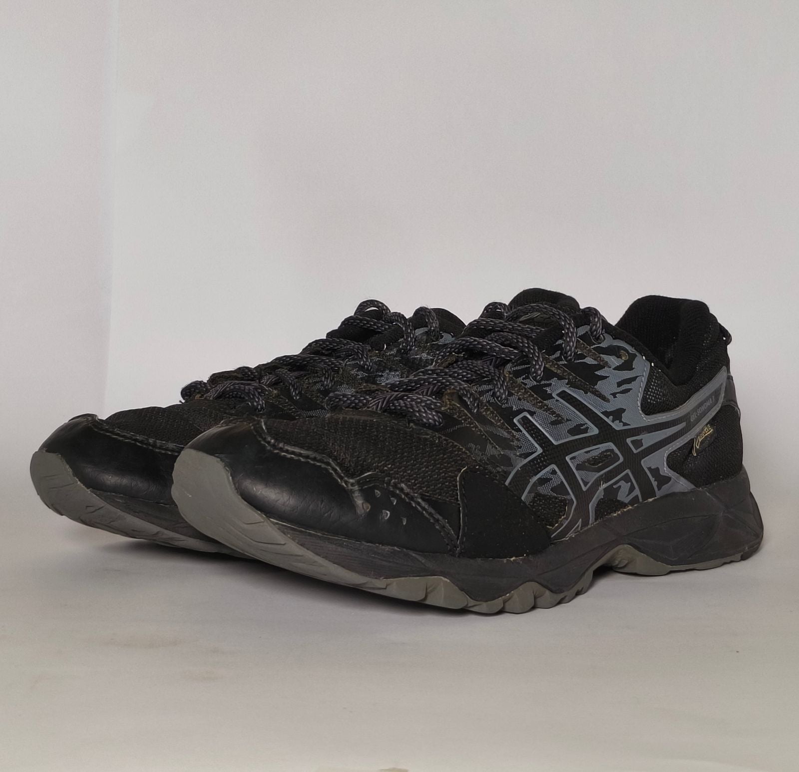 Black Mens ASICS Gel-Sonoma 3 G-TX Waterproof Trail Running Sneakers Side View