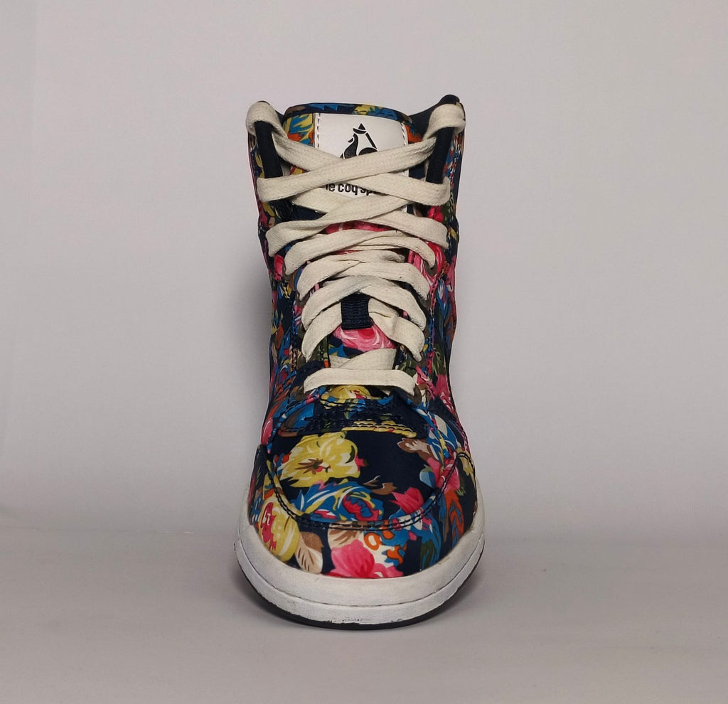 Le Coq Sportif Floral Print High-top Canvas Sneakers