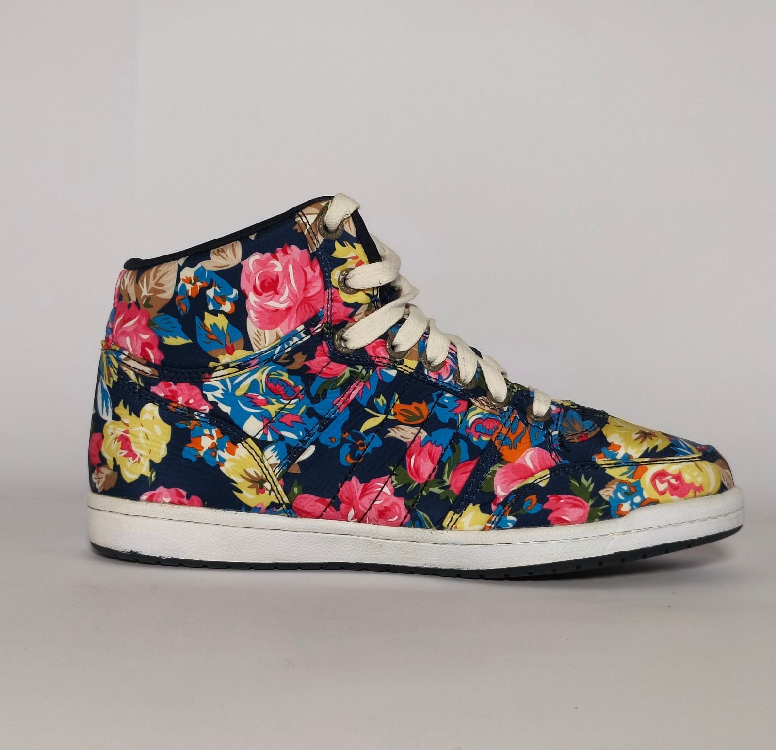Le Coq Sportif Floral Print High-top Canvas Sneakers