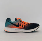 Nike Air Zoom Pegasus 33 running shoe featuring an orange and blue gradient mesh upper and a white Nike Zoom midsole.