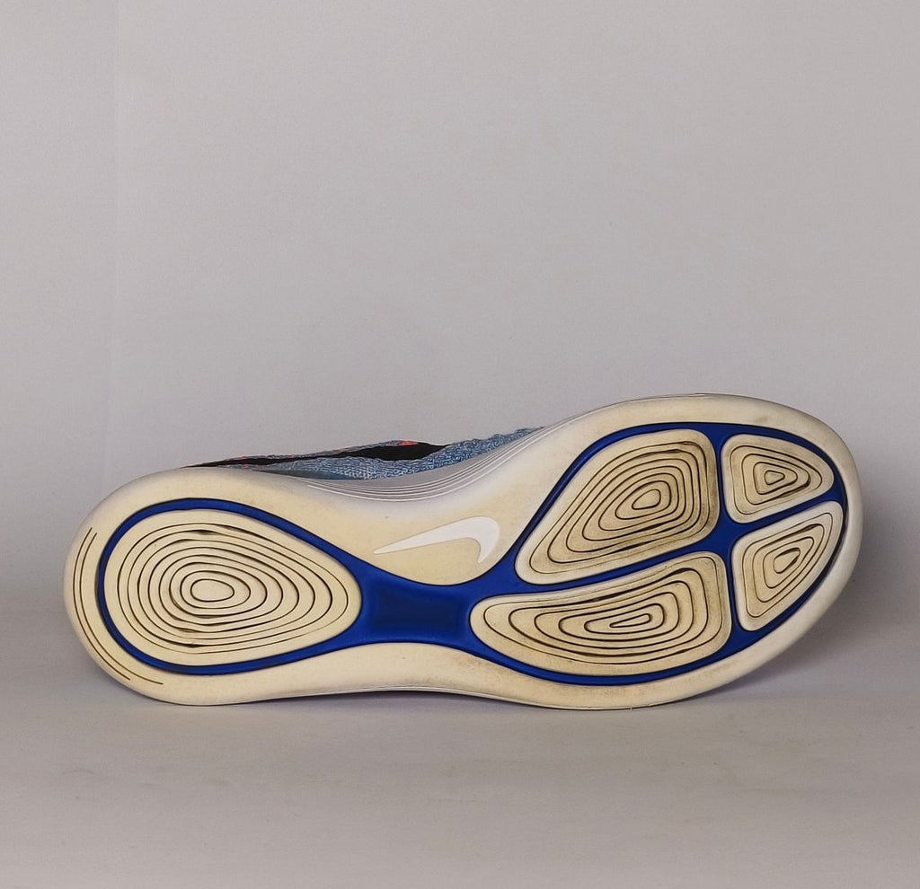 Nike Lunarepic Flyknit Orange Blue Sneakers US 10.5 EUR 41 Condition 9/10