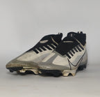 silver and black Nike Mercurial Superfly Academy soccer cleat featuring a Dynamic Fit ankle collar and a specialized multi-ground outsole.