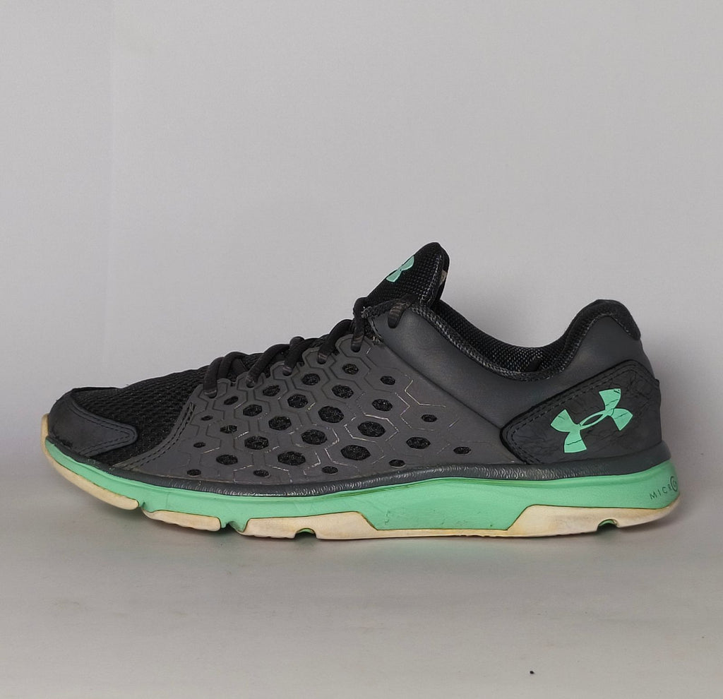 Under Armour Womens Micro G Sneakers Black Green US 10 EUR 42 Condition 7