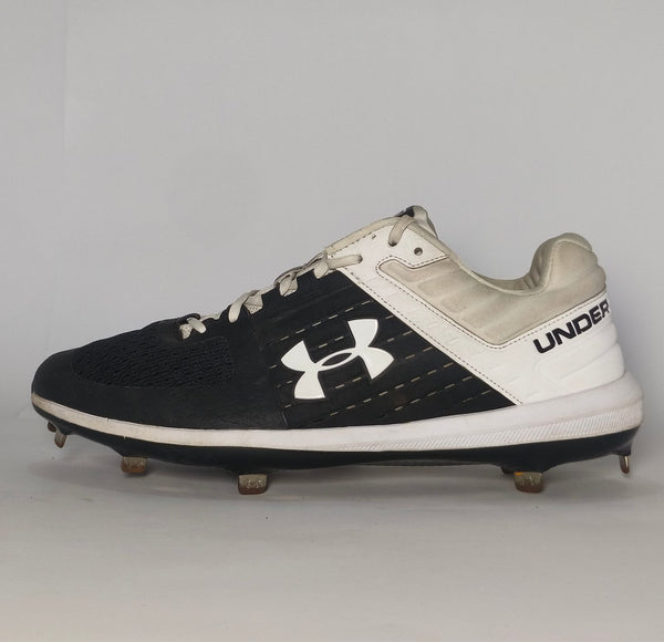 Under Armour Black & White Baseball Metal Cleats – Size 11.5