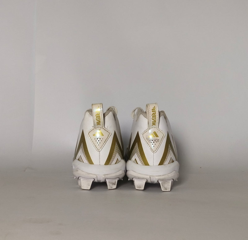 White-Gold-Adidas-Freak-Spark-Football-Cleats-Condition-9