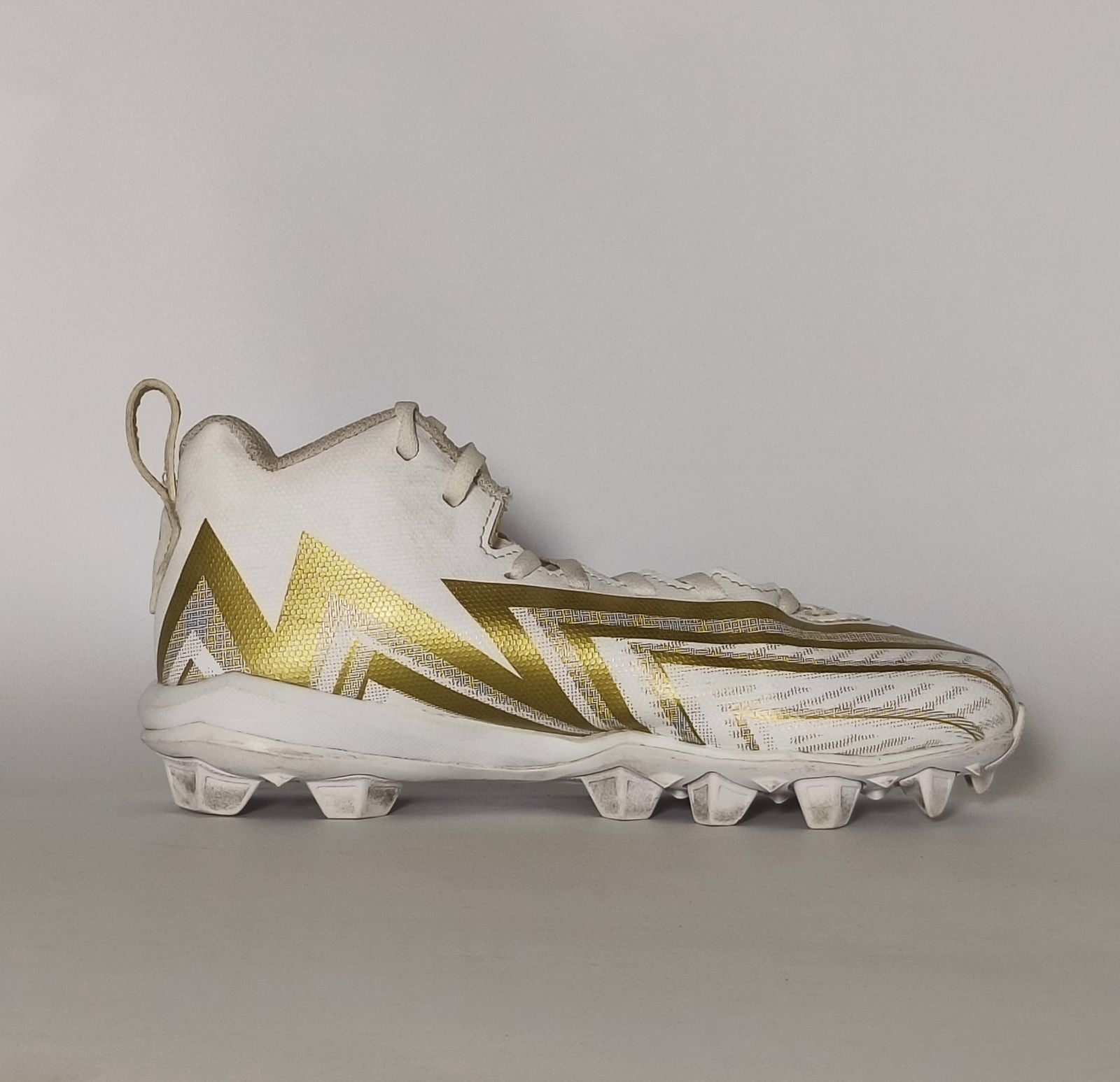 White-Gold-Adidas-Freak-Spark-Football-Cleats-Condition-9