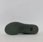 Black athletic sneakers with breathable knit upper and lightweight cushioned sole in used condition size US 7.5